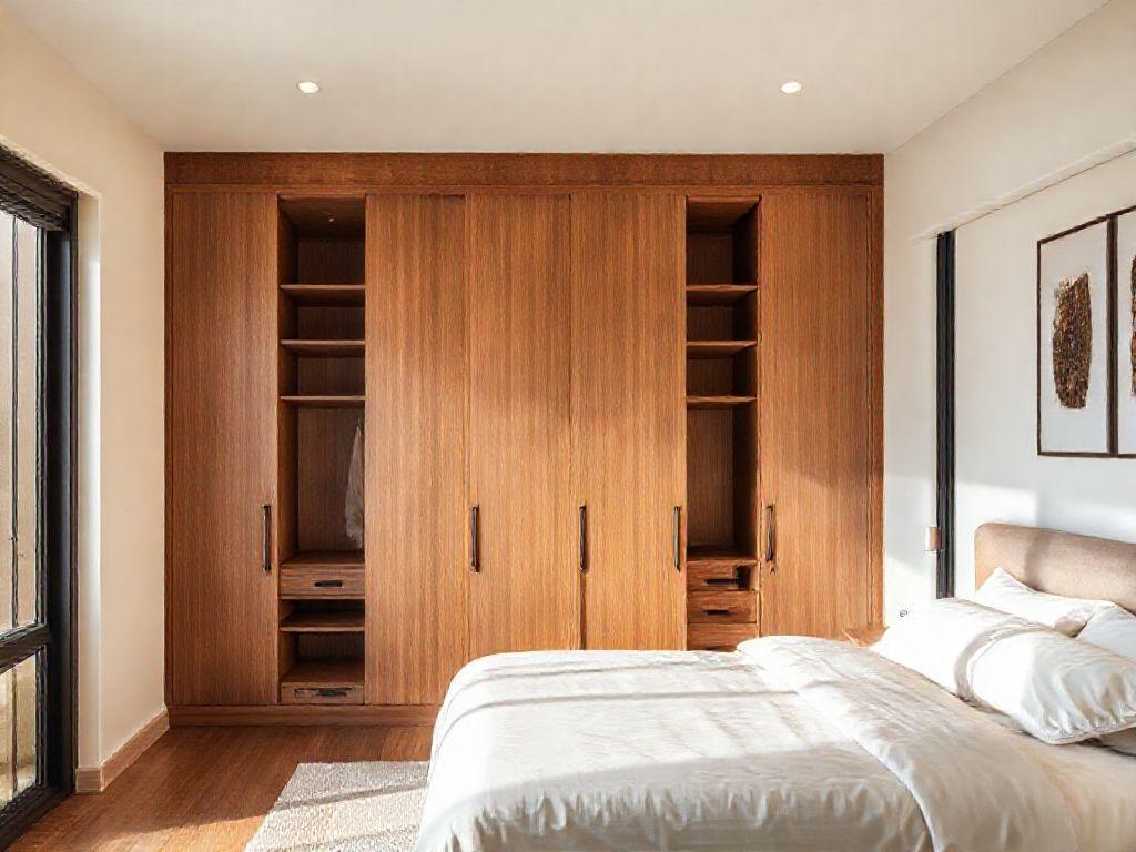 Custom built-in bedroom wardrobe